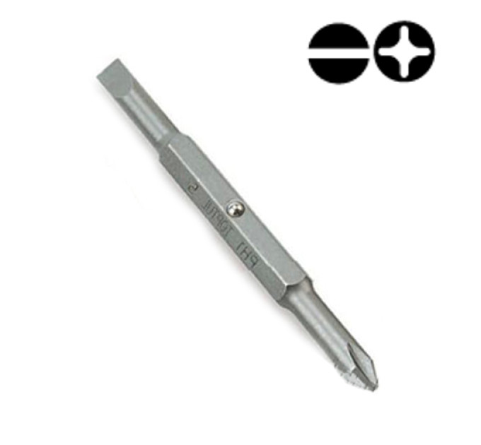 Біта хрестова двостороння TOPTUL 1/4" PH2хSL6 L75мм FKAA0206