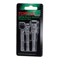 Набір перехідників під шуруповерт 1/4" 3од. TOPTUL (1/4", 3/8", 1/2") GAAR0301