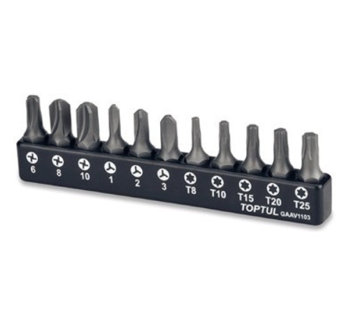Набор бит для шуруповерта TOPTUL 1/4" 11ед. GAAV1103