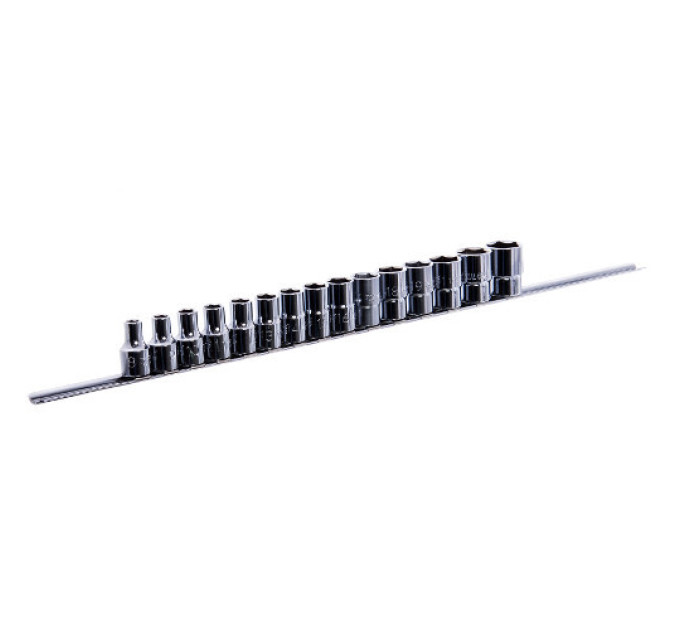Набор головок торцевых на планке TOPTUL 1/2" 15ед. 8-24мм GAAQ1602U