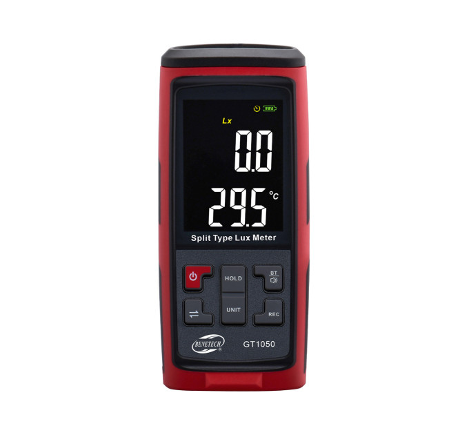 Люксметр + термометр (измеритель уровня освещенности) Bluetooth BENETECH GT1050