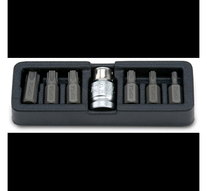 Набор биты для отвертки TORX TOPTUL 10мм T25-T55 7ед. GAAT0705