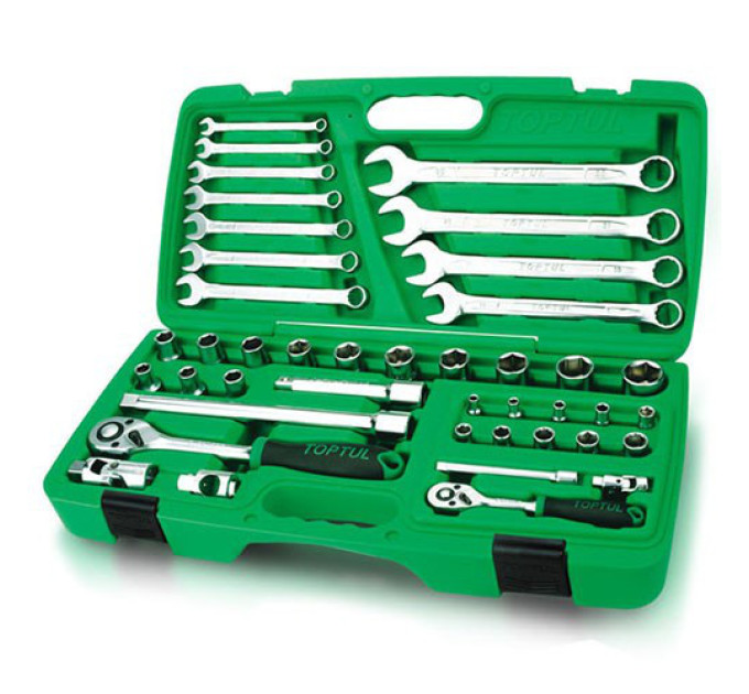 Набор инструментов для авто 1/2", 1/4" TOPTUL GAAI4201