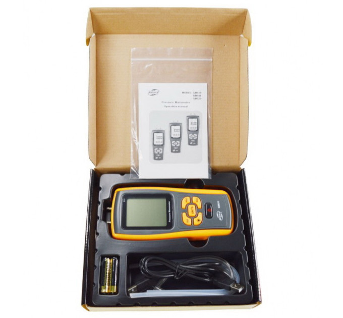 Дифференциальный микроманометр USB, ±10 кПа BENETECH GM511