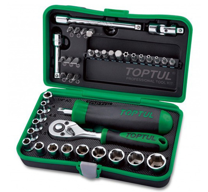 Профессиональный набор инструмента TOPTUL 1/4" 41ед. GADW4101