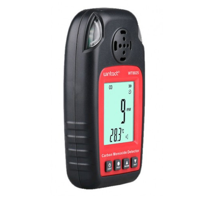 Газоанализатор СО + термометр (0-1000 ppm, 0-50°C) WINTACT WT8825