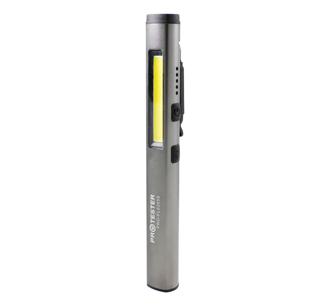 Фонарик светодиодный алюминиевый (COB+LED) с УФ, лазером и магнитом Pen Light PROTESTER PRO-FL0305S