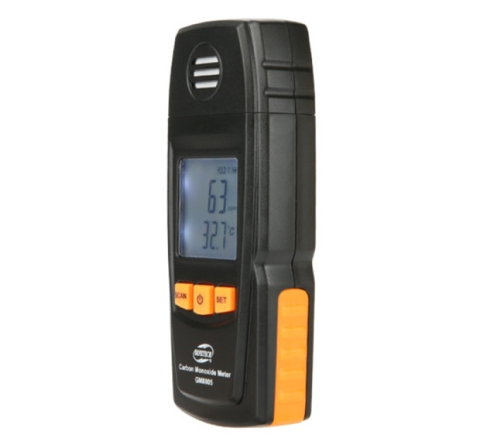 Детектор угарного газа CO + термометр (0-1000 ppm, 0-50°C) BENETECH GM8805