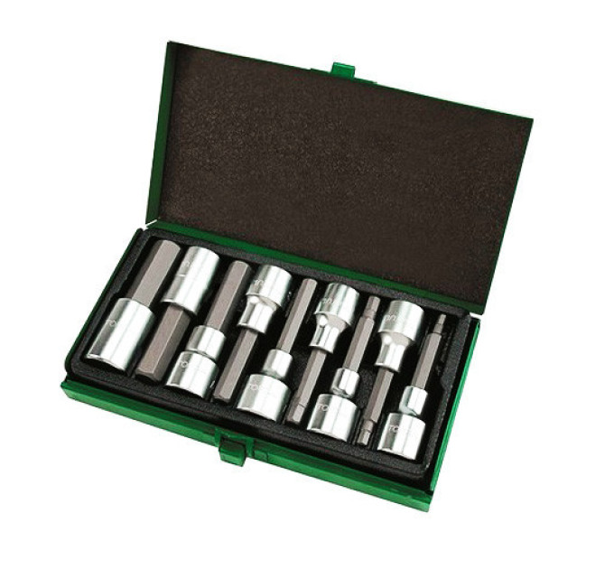 Набор головок-бит шестигранник TOPTUL 1/2" Н4-Н17 80мм GAAD0905