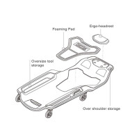 Лежак ремонтный пластиковый подкатной TOPTUL Pro-Series JCM-0401