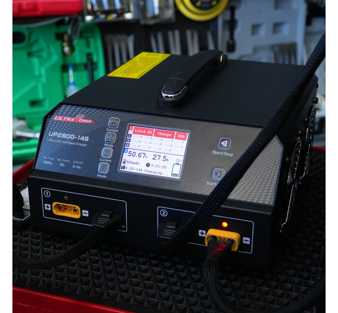 Зарядное устройство 2-канальное 28А 6-14S LiPo/LiHV 2800Вт 220В ULTRA POWER PROTESTER UP2800-14S
