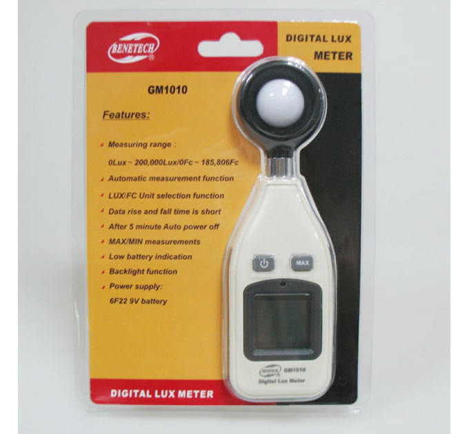 Люксметр 200000 Lux BENETECH GM1010