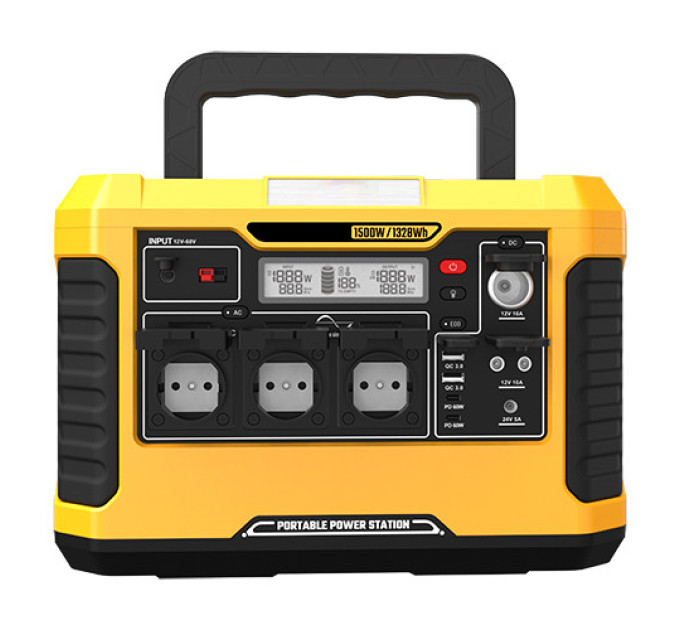 Портативная зарядная станция 1500W/3000W(Max), 220V PROTESTER PRO-PS1500B