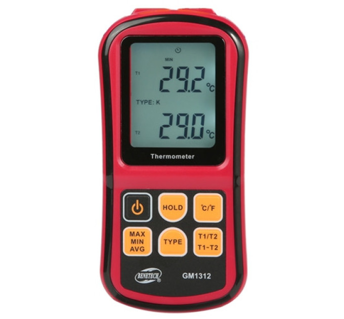 Термометр цифровой двухканальный -250-1767°C BENETECH GM1312