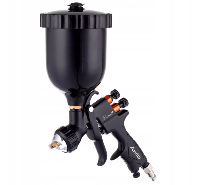 Краскопульт пневматический LVMP верх.пласт.бачок 600мл, 2,0мм AUARITA LION-B-2.0LM