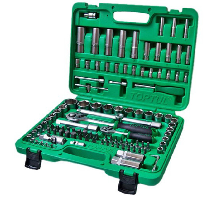 Автомобильный набор инструментов 1/4", 1/2" 108ед. (6-гр.) TOPTUL GCAI108R