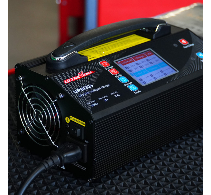 Зарядное устройство 2-канальное 24В 25А 2-6S LiPo/LiHV 1200Вт 220В (UP600+) ULTRA POWER PROTESTER UP600PLUS