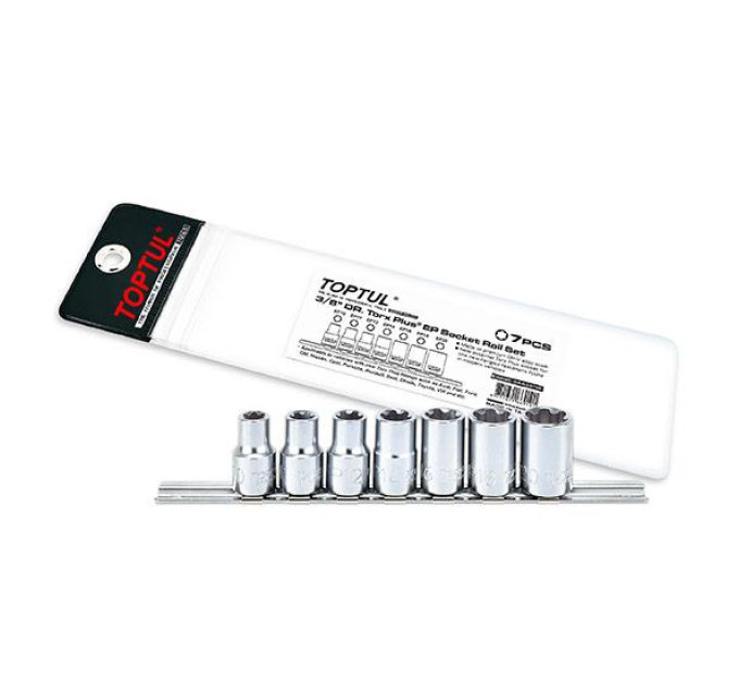 Набор головок Torx Plus EP 3/8" EP10-EP20 7ед. TOPTUL GAAG0706