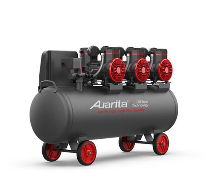 Компрессор безмасляный поршневой 100л, 3*1,45 кВт, 220 В AUARITA 2-1450X3F100-220