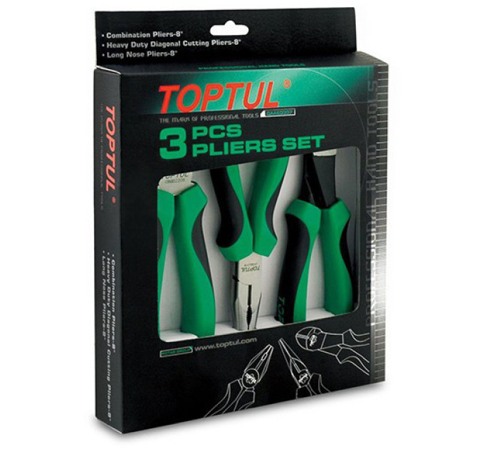 Набор шарнирно-губцевого инструмента TOPTUL 3ед. GAAE0307