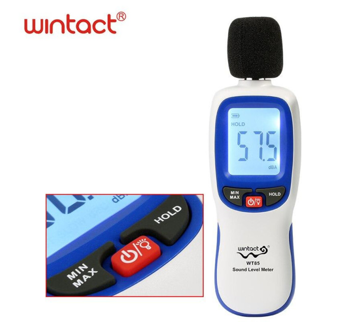 Цифровой шумомер 30-130 дБ WINTACT WT85
