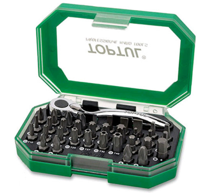 Набор биты + трещотка TOPTUL 1/4" 35ед. GACW3503