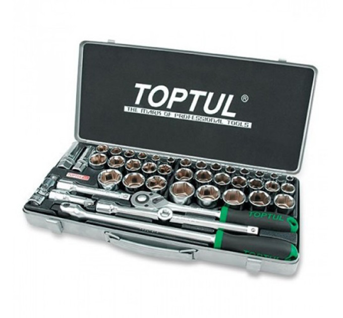 Комбинированный набор инструментов TOPTUL 1/2" (дюйм+метр.) 43ед. GCAD4303