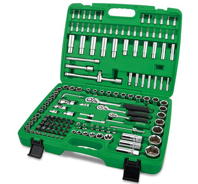 Профессиональный набор инструмента 1/4", 3/8", 1/2" 151ед. TOPTUL GCAI151R