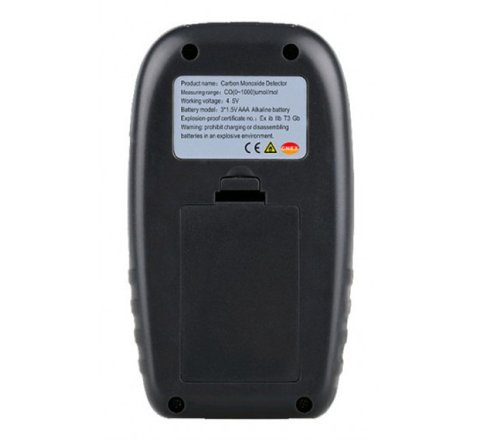 Газоанализатор СО + термометр (0-1000 ppm, 0-50°C) WINTACT WT8825