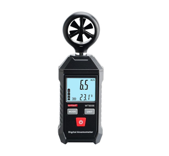 Анемометр (измеритель потока воздуха) 0-30м/с, -10-45°C WINTACT WT9056
