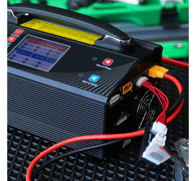 Зарядное устройство 2-канальное 24В 25А 2-6S LiPo/LiHV 1200Вт 220В (UP600+) ULTRA POWER PROTESTER UP600PLUS
