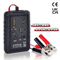 Тестер автомобильных реле 12V / 24V, 4-pin / 5-pin TOPTUL EAAE0124 Тестер автомобильных реле 12V / 24V, 4-pin / 5-pin TOPTUL EAAE0124