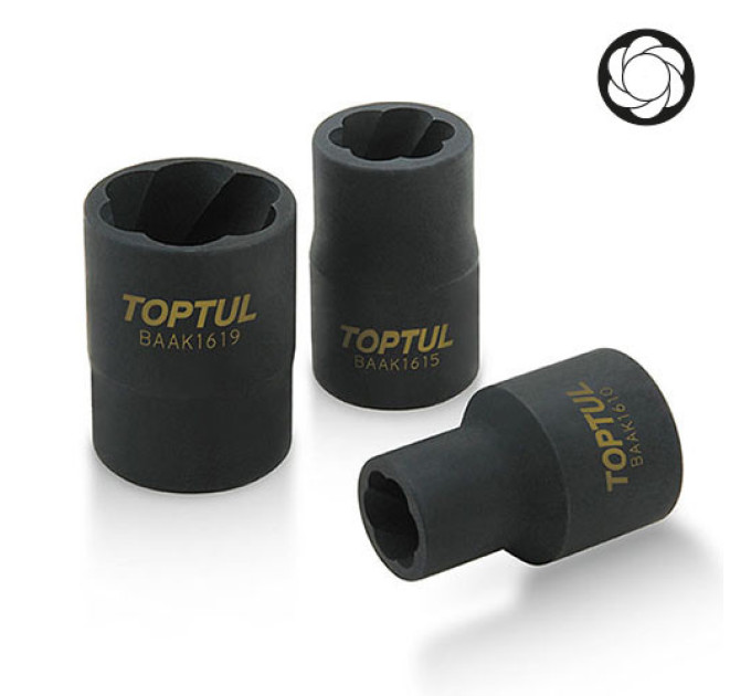 Спецголовка для поврежденных гаек 1/2" 27мм TOPTUL BAAK1627