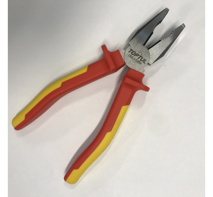 Плоскогубцы с изолированными ручками (пассатижи) 8" 1000V VDE TOPTUL DGCA2208