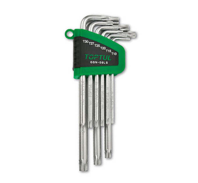Набір Г-обр. ключів TORX T10-T50 9од. довгих TOPTUL GSN-09LS