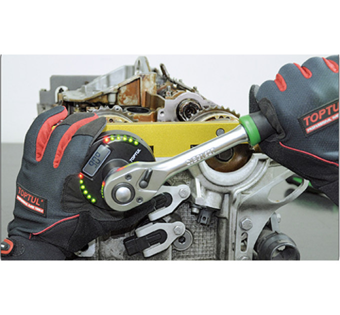 Цифровой динамометрический адаптер TOPTUL + шкала доворота 1/2" 17-340Нм DTA-340A4