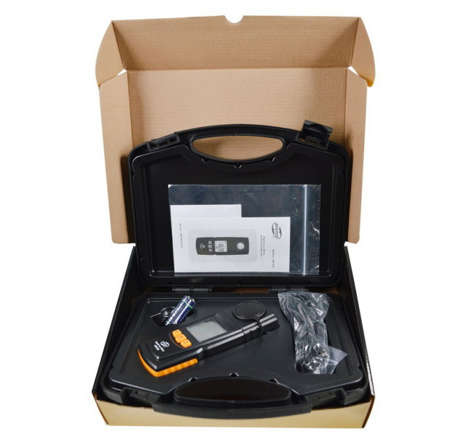 Измеритель освещенности люксметр + термометр, USB 200000 Lux BENETECH GM1020