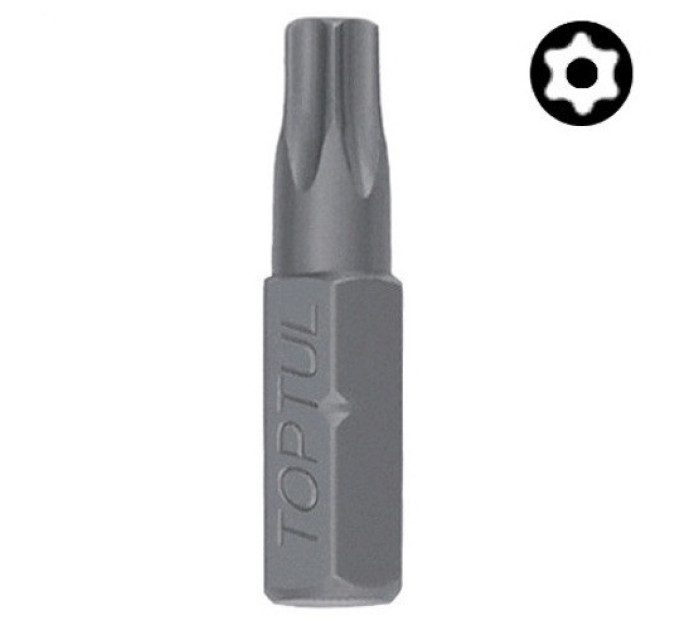 Бита TORX с отверстием TOPTUL 1/4" 25мм T30 FSGA0830
