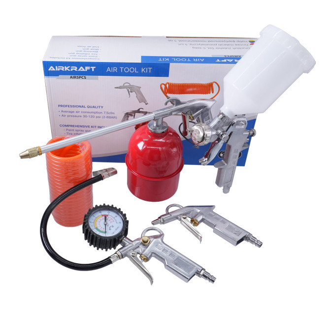 Набор покрасочный пневматический 5 ед. AIRKRAFT AIR5PCS