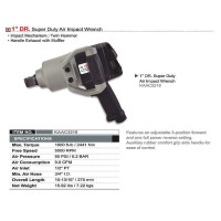Пневмогайковерт для вантажного шиномонтажу TOPTUL 1" 2441N/m KAAC3218