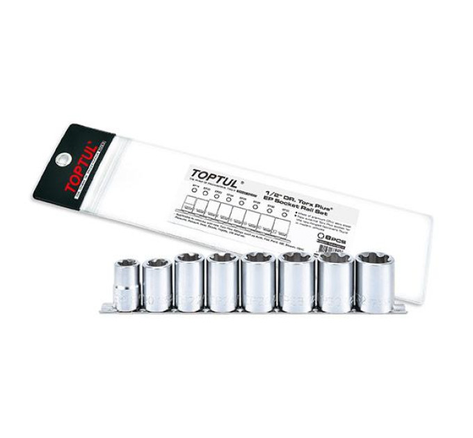 Набор головок Torx Plus EP 1/2" EP18-EP32 8ед. TOPTUL GAAG0810