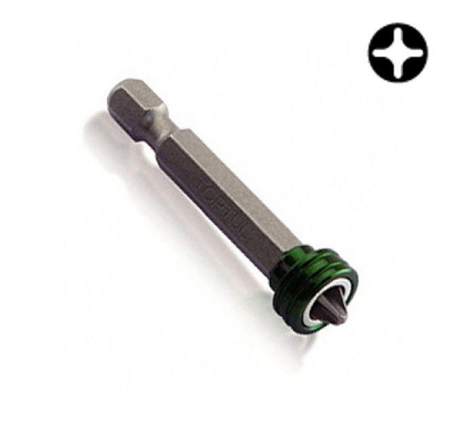 Бита магнитная TOPTUL 1/4" 50мм PH2 под шуруповерт Quick Change FQBB0802