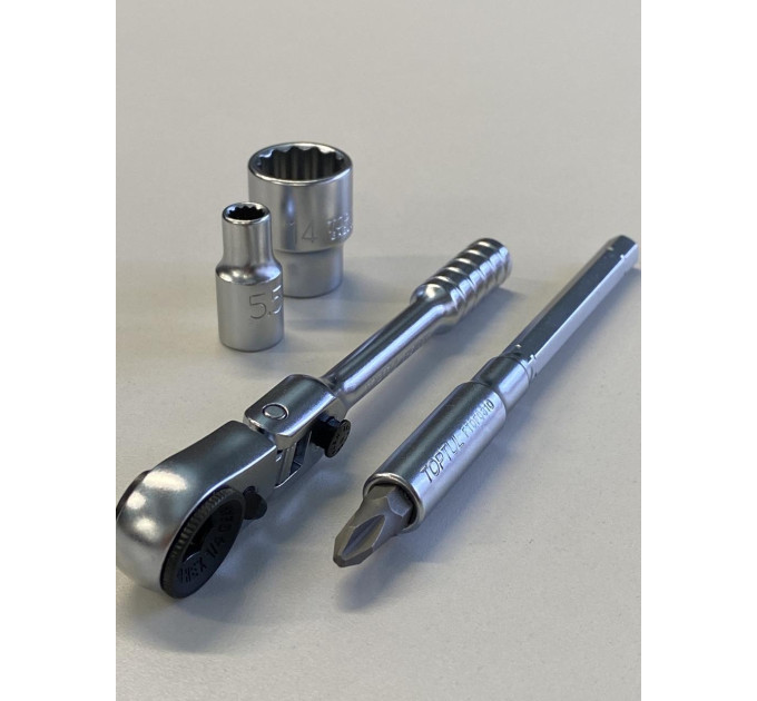 Трещотка мини 1/4" с шарниром TOPTUL 60 зубцов (исп. с FTDF0810) CHEV0811