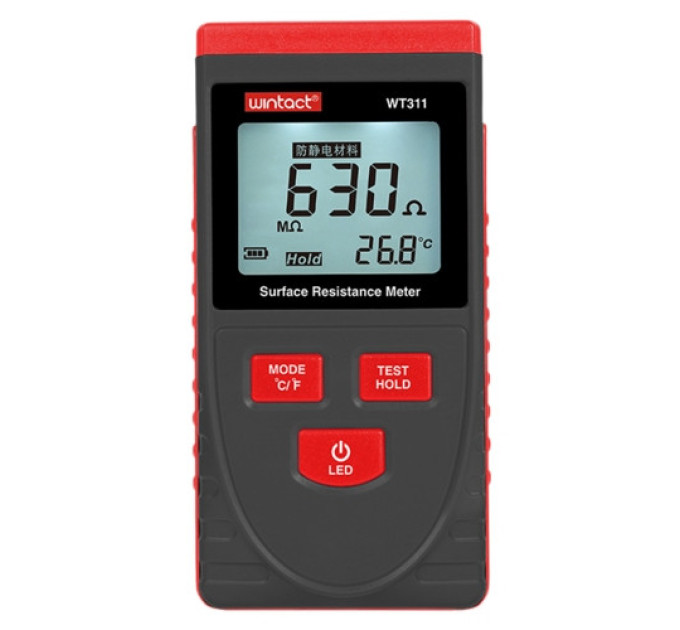 Тестер сопротивления поверхности (100Ω ~1000ГΩ) WINTACT WT311