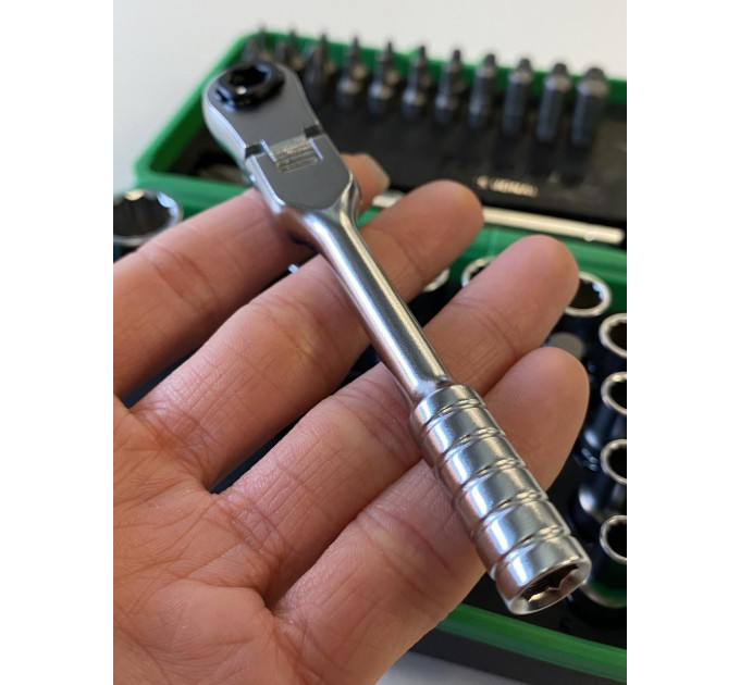 Трещотка мини 1/4" с шарниром TOPTUL 60 зубцов (исп. с FTDF0810) CHEV0811