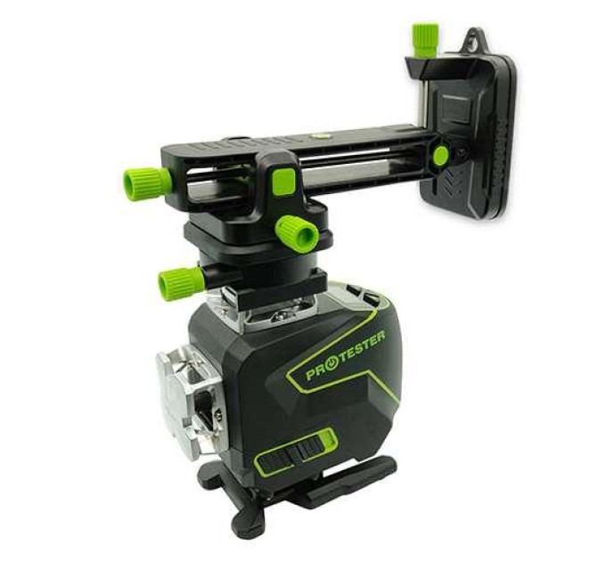 Профессиональный лазерный уровень PREMIUM, 4x360°(LCD, Bluetooth, ДУ, зеленый луч) PROTESTER LL516G