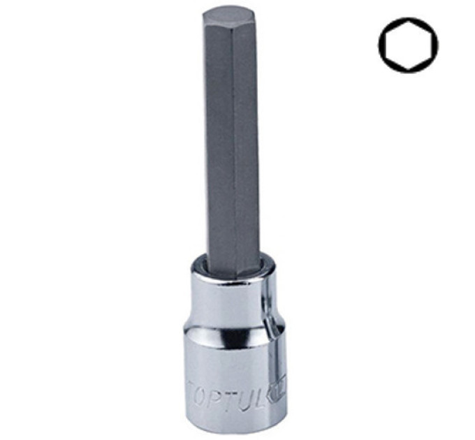 Насадка шестигранник HEX TOPTUL 7 мм 100мм 1/2" BCEA1607