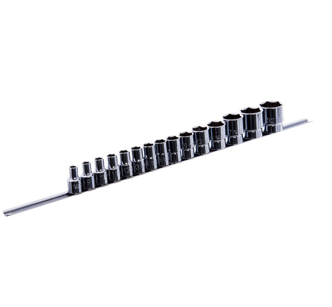 Набор головок торцевых на планке TOPTUL 1/2" 15ед. 8-32мм GAAQ1603U