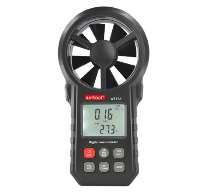Анемометр крыльчатый 0,3-30м/с, -10-45°C WINTACT WT87A