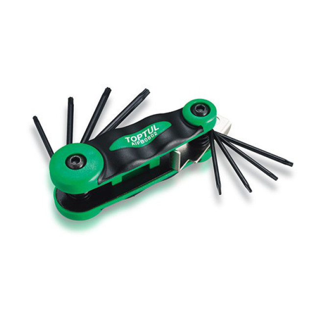 Набір шестигранників складаний TOPTUL TORX: T6-T25 AIFB0802